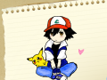 Pikachu and Ash~ : yay :D 스케치판 ,sketchpan