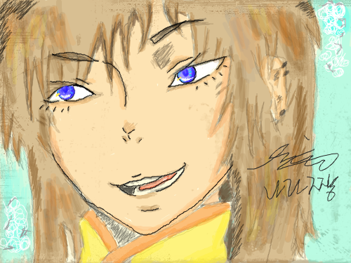 [나 라 쨩] 타블렛 네번째 작품 (중셉) : 이번엔 눈을 색칠하는 법을 배워야 겠어요 스케치판 ,sketchpan