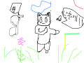 나비, 고양이 : 공야이가 말을!! 스케치판 ,sketchpan