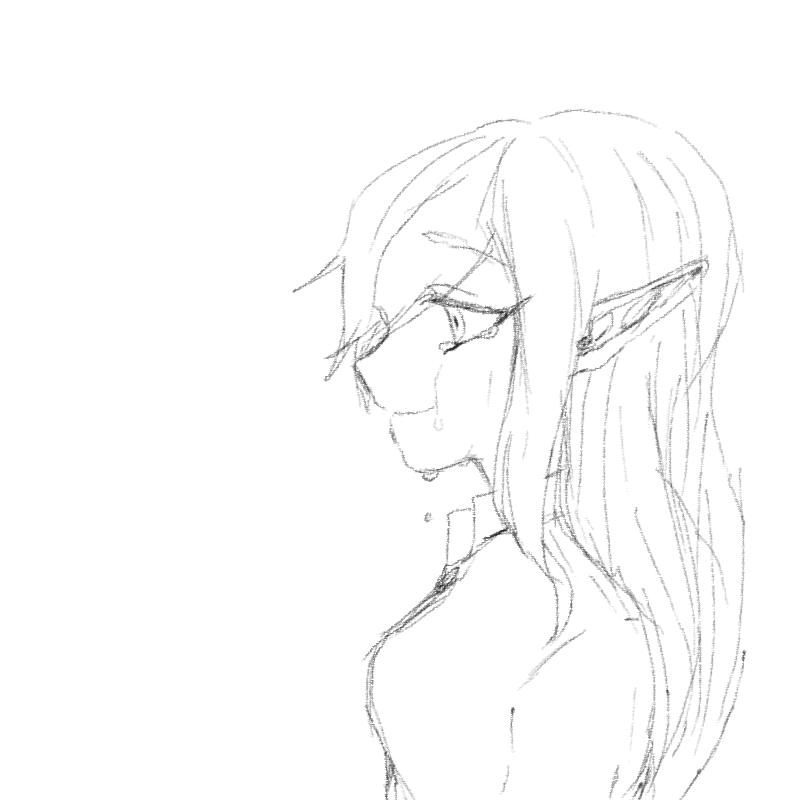 우는 엘프.. : 우는 엘프씨 스케치판 ,sketchpan