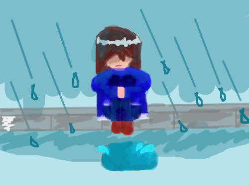 소녀 : 그냥요ㅠ 스케치판 ,sketchpan