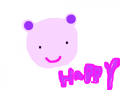 Happy : 행복한 곰 의 모습 스케치판 ,sketchpan