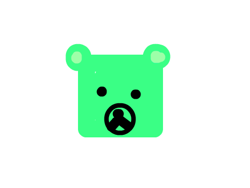 네모곰 : 네모난 얼굴의곰 스케치판 ,sketchpan