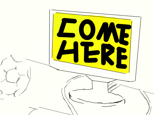 공백속의 혼자 : 아무것도 없는방에서 내가 컴퓨터 속에 있다면 스케치판 ,sketchpan