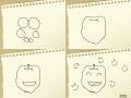 Apple smile : Make a smiling apple 스케치판 ,sketchpan