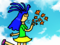lina2 : girl blowing stars 스케치판 ,sketchpan
