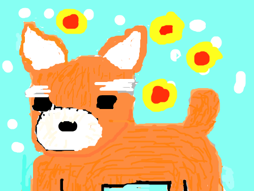 강아지 왈왈 : 강아지를 한번 그려봤는데 저 왕초보인데 제가봐도 조금은 잘한듯 스케치판 ,sketchpan