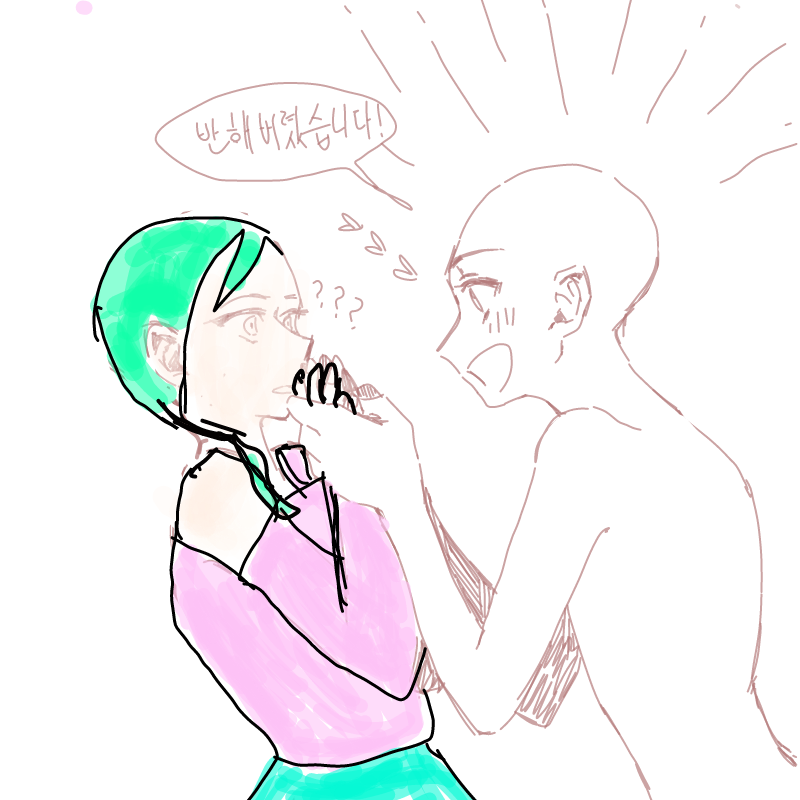 루미가 그.. : 루미가 그케 발랄한  스타일이 아니여서....이어그리기 부탁함다! 원래는 손을 더 댈려고 했으나 그럼 망할꺼 같은 느낌적인 느낌 스케치판 ,sketchpan