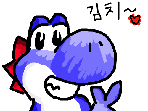 요시 : 파란요시~ 스케치판 ,sketchpan