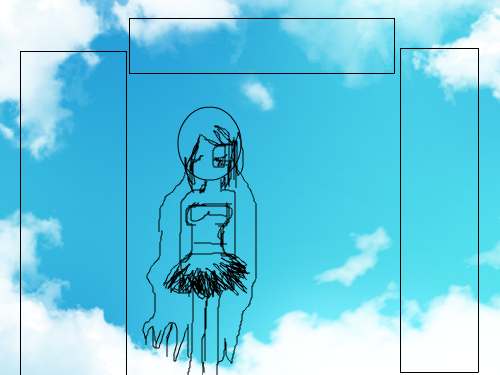 하늘소녀 : 나의기분? 스케치판 ,sketchpan