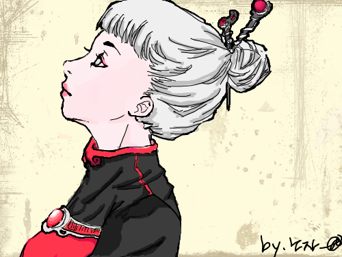 중국집알바생 : 칠하다보니중국집알바생같아.......... 스케치판 ,sketchpan