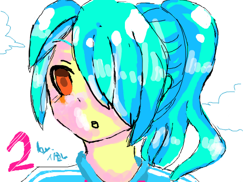 카제마루 : 더러운밑그림을 어떻게든 고쳐내려했지만.;; 스케치판 ,sketchpan