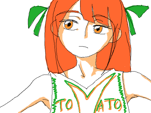 머리가토마토 : 손가는대로칠하다본니 토마토가됐네 스케치판 ,sketchpan