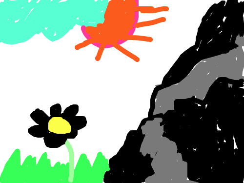 바위산 : 바위산 입니다. 스케치판 ,sketchpan