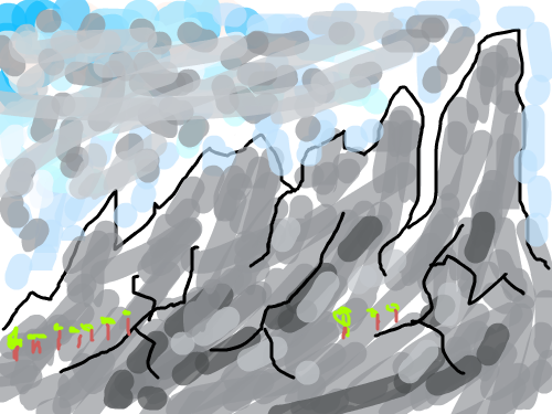 바위산^^: : 바위산 입니다. 스케치판 ,sketchpan
