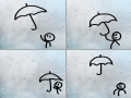 우산 잡기 : 우산 잡기 스케치판 ,sketchpan