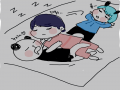 자는모습? : 자는모습? 스케치판 ,sketchpan