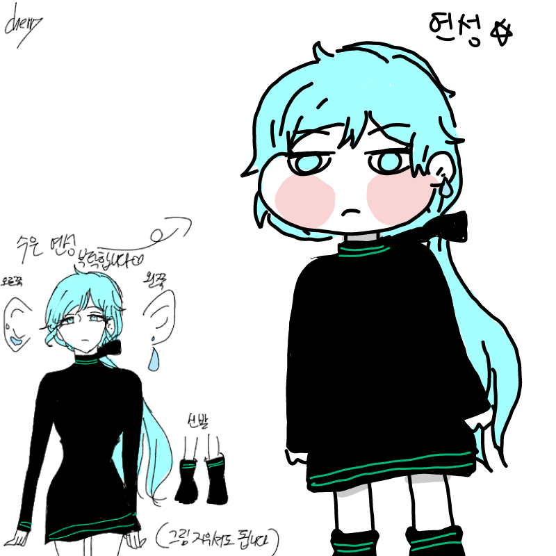 ㅋ : ㅋ 스케치판 ,sketchpan