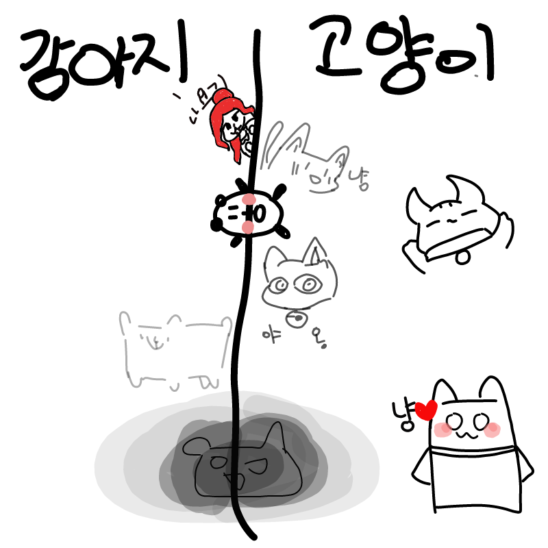 강아지는 .. : 강아지는 키우고 있고!  냥이는 키우고싶다...♡ 스케치판 ,sketchpan