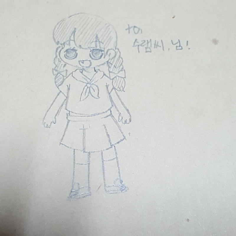 리퀘 2번째.. : 리퀘 2번째
오늘 일이 늦게 끝나서 색없이 손그림입니다. 스케치판 ,sketchpan