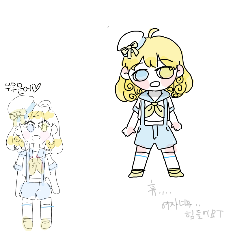 ㅜ : ㅜ 스케치판 ,sketchpan