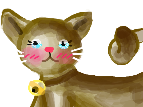 갈색 고양이 : 아주 힘들게 한거 랍니다. 잘봐주세요 스케치판 ,sketchpan
