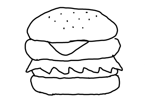 햄브거 : 햄브거 스케치판 ,sketchpan