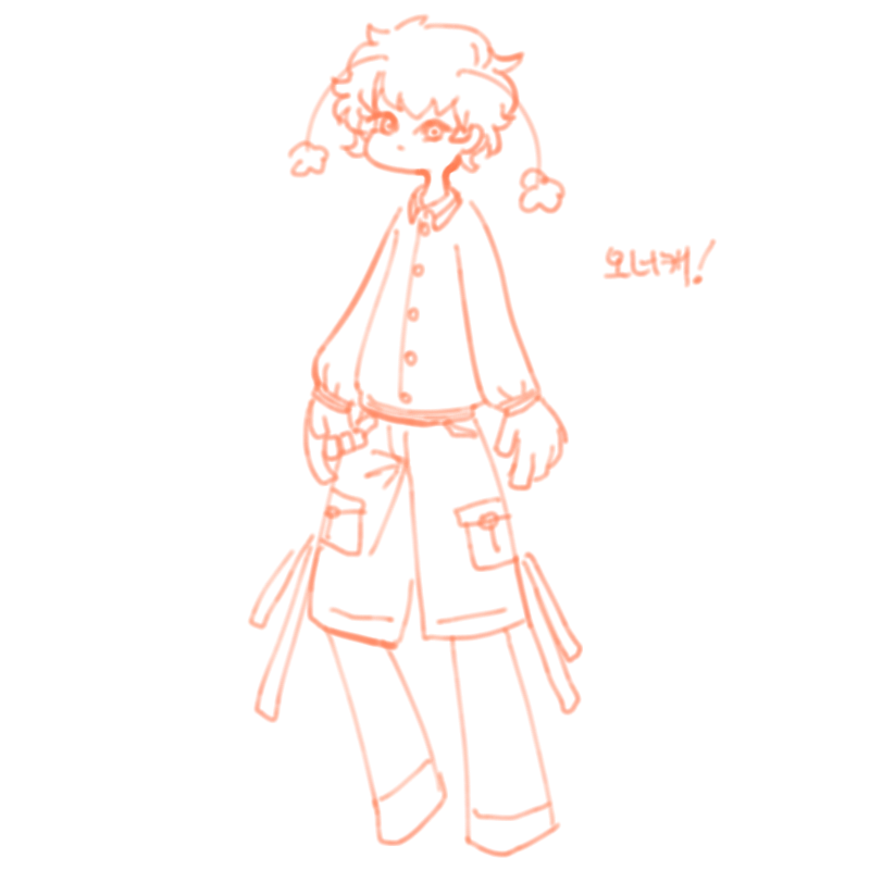 오너캐 원.. : 오너캐 원터치 해봤어요! 원래는 구름에 저 더듬이..*''*(( 스케치판 ,sketchpan