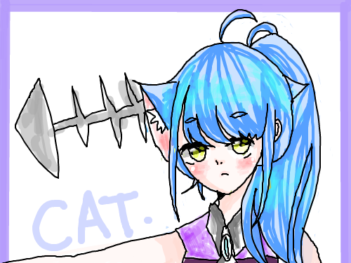 고양이 : 에... 고양이 마법소녀? 첫작입니다! 스케치판 ,sketchpan