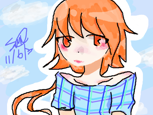 Sunny day : 선을 없애면 부드러워 보이지 않을까 하는 마음에 해봤는데....;ㅅ;...에라이 다시는 안 해 ㅋㅋ그래서 다시 선을 그렸다죠 ㅋㅋㅋ 스케치판 ,sketchpan