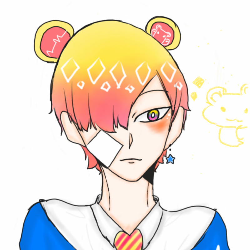 오랜만에 .. : 오랜만에 그린 자캐 (ฅ'ω'ฅ)♪ 스케치판 ,sketchpan