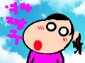 여자짱구 : 짱구 긴머리 스케치판 ,sketchpan