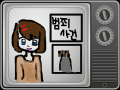 범죄사건 뉴스 : 아리따운(?)뉴스앵커가 텔레비젼에서 범죄사건을 알리는 모습임니다. 신경을 많이 썼어요;; 스케치판 ,sketchpan