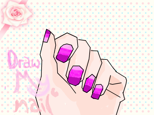 줄무늬 네일아트 : 3가지 색으로 줄무늬로 표현한 네일아트 스케치판 ,sketchpan