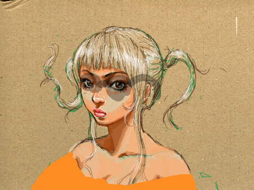 선글라스와 오렌지색 야한 드레스~ : 좀..ㄷ 스케치판 ,sketchpan