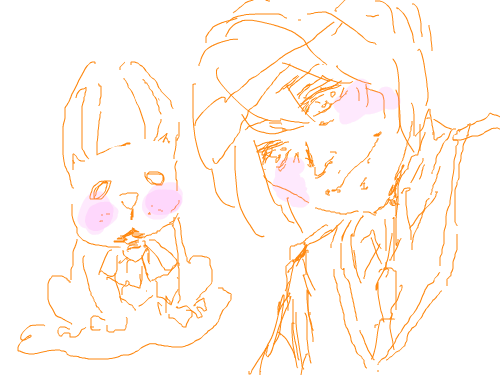 토끼 : 쩝쩝,ㅡㅜ,ㅜ 스케치판 ,sketchpan