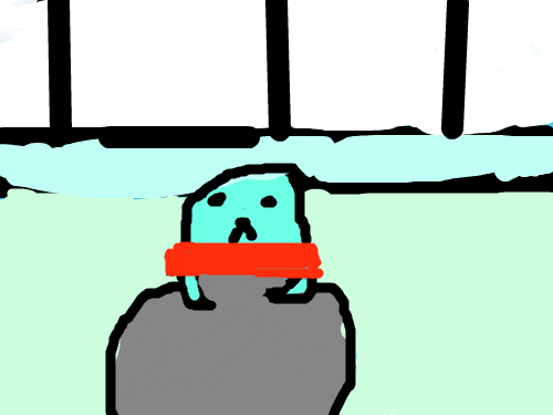 쿠우 : 쿠우가 식탁에 앉아 있다 스케치판 ,sketchpan