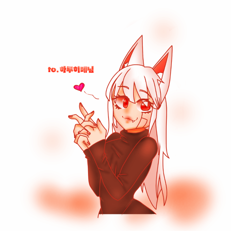 더듬님이 .. : 더듬님이 그려준 오너에요 ㄲ아ㅏ앙 ㅇ왜캐 예ㅃ니니ㅠ 스케치판 ,sketchpan
