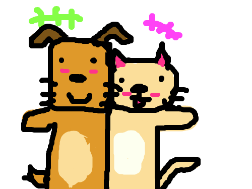 개와고양이 : 친한것같지만사실은... 스케치판 ,sketchpan