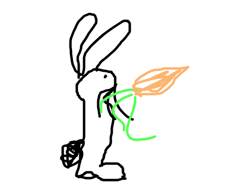 carrot of bunny : the carrot did not want to be eaten by a bunny 스케치판 ,sketchpan