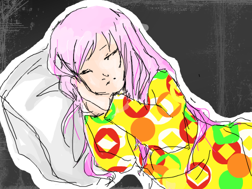 잠자는 소녀 : 휘적휘적- 스케치판 ,sketchpan