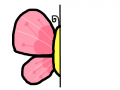분홍나비 : 분홍색 나비 스케치판 ,sketchpan
