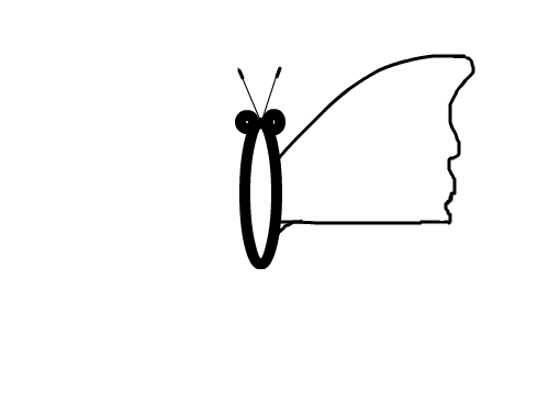 나비 : 나비입니다 스케치판 ,sketchpan