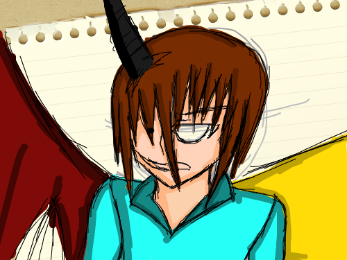 첫작ㅋ : 제가만든캐릭터 반은악마 ㅋ 스케치판 ,sketchpan