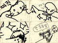 찍찍 : 쥐가 도망다니는것 스케치판 ,sketchpan
