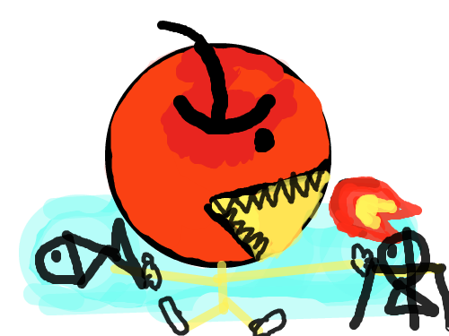 인간 사과 : 이어그렸음 스케치판 ,sketchpan