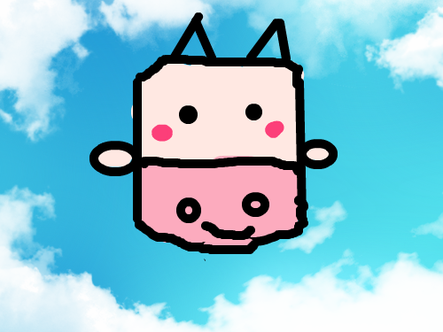 웃는 소 : 웃는 소 스케치판 ,sketchpan