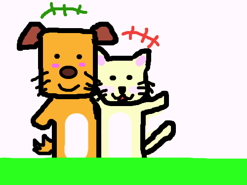 개와고양이~ : 개와고양이가 친하다니!!! 스케치판 ,sketchpan