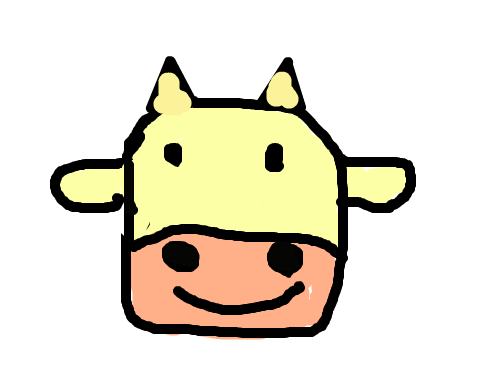 웃는 소 : 소 그리기 스케치판 ,sketchpan