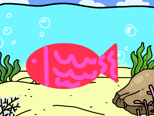 물고기 : ................... 스케치판 ,sketchpan